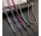 Cordón largo para teléfono móvil, ajustable, de doble uso, para colgar en el cuello, para mano, para teléfono inteligente, para colgar en el hombro, para llaves, antipérdida 1pc púrpura