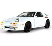 Modelo de coche de aleación Mazda RX7 a escala 1/24, coche fundido a presión de juguete para niños con luces y sonidos, regalos para adultos y niños, decoraciones, coleccionables 1/24-Size:21*8.5*6cm blanco