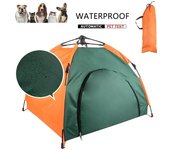 Tienda de campaña para perros Morse, cama para gatos, cojín para mascotas, tienda de campaña automática impermeable, perrera ligera para gatos, refugio para exteriores e interiores verde