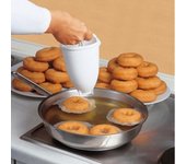 Molde para rosquillas portátil, herramientas para hornear Diy, ordeñador de cocina, molde para hornear, dispensador Manual de gofres, máquina para rosquillas, fácil y rápido 1PCS blanco