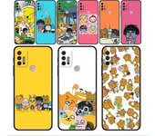 Funda bonita de Kakao Friends para Motorola G30 G60 Edge 20 G9 G22 G8 Power G31 G500 G50 30 Pro, color negro Moto G51 5G