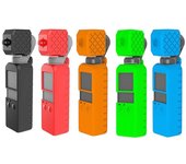 PULUZ - Funda de silicona 2 en 1 con textura de diamante para DJI OSMO Pocket negro