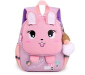Mochila escolar antipérdida de dibujos animados para guardería, Mochila impermeable para bebés, Mochila escolar para niñas y niños 27cm*21cm*10cm color rosa