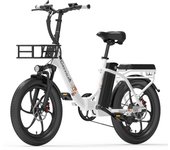Bicicleta eléctrica plegable Cheevalry C20 Pro de 250 W, neumáticos anchos de 20 pulgadas, 48 V, 20 Ah negro