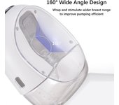 Paquete de 1 extractor de leche portátil portátil Extractor de leche eléctrico manos libres para amamantar 4 modos 9 1-pack blanco