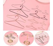 10 piezas de alta calidad 1/6 armario de muñecas de metal mini perchas accesorios de muñecas vestido ropa colgante black-10pcs-40mm
