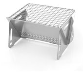 Parrilla plegable para acampar, portátil, extraíble, de acero inoxidable, para exteriores, para picnic