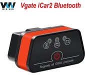 Vgate iCar2 Bluetooth ELM327 OBD2 lector de código para Android OBD herramienta de escáner de diagnóstico ELM 327 V2.2 para todos los protocolos OBDII naranja/negro