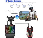 Convertidor de teclado y ratón para juegos móviles P5 para iPhone y Android, conexión Bluetooth 4.1, Plug and Play negro