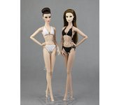 Trajes de baño metálicos para muñecas Barbie, ropa de playa, Bikini, traje de baño para casa de muñecas BJD 1/6, accesorios, juguete para regalo para niños blanco