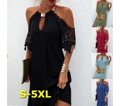 Mini vestido sin mangas de las mujeres de la moda del verano vestido halter ocasional vestido halter impreso más el tamaño S verde