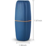 Soporte para pasta de dientes, taza para cepillo de dientes, contenedor de viaje portátil, estuche para cepillo de dientes eléctrico azul oscuro