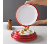 Plato redondo de melamina: Vajilla para restaurante, hotel, porcelana imitación, platos fríos y calientes.