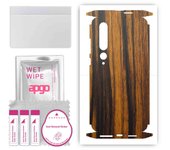 apgo Protective Skin Sticker for the back+sides compatible with Xiaomi Mi 10 5G, Full Wrap Film, Foil, Vinyl - Pattern Tigerwood