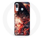 Coque Maniacase pour Samsung Galaxy A40 One piece Luffy énervé art manga anime
