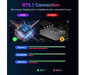 Adaptador convertidor de ratón y teclado para juegos móviles M3, con cable USB + conexión de modo dual BT5.1, compatible con 18W PD negro