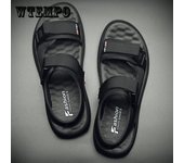 Zapatos de playa de verano para hombre, sandalias impermeables antideslizantes para exteriores, sandalias ligeras y transpirables de suela blanda 44 negro