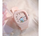 Nuevo y encantador reloj para niños, cuadrado, luminoso, reloj deportivo de silicona a la moda para estudiantes, luminoso, popular