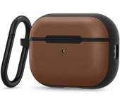 por Spigen AirPods Pro 2 Funda compatible TPU Cuero PU Cuero Compatible con MagSafe Carga magnética Qi Carga inalámbrica Airpods Pro 2 duraderos de montura marrón