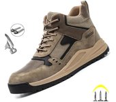 Zapatos de seguridad para hombre, zapatillas de trabajo con punta de acero, antiaplastamiento, antiperforación, indestructibles, botas de seguridad protectoras 39