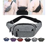 Bolsos bandolera, riñonera, riñonera, tela Oxford, bolsa de pecho de viaje impermeable One Size azul
