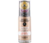 Revlon Colorstay Long Wear Makeup 200 Skin Makeup Shake well and dispense approximately 1/2 pump (for the entire face) onto the back of your hand. 2.