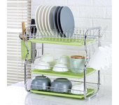 Estante de almacenamiento de cocina multicapa y escurridor de platos