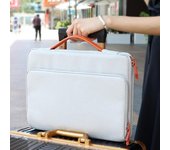 Práctico estuche para computadora portátil Almacenamiento simple y resistente al desgaste S caqui