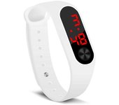 Reloj con anillo de mano Reloj electrónico de moda deportiva LED naranja