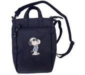 Botella mini azul JC de Nakajima Corporation con saxofón Snoopy en el hombro (alto: 26 x ancho: 18 x profundidad: 10 cm) 199621-24