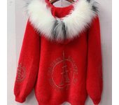 Chaqueta de otoño e invierno para mujer, nueva chaqueta holgada de terciopelo de visón de sección gruesa ponderada, chaqueta para mujer XL color rosa