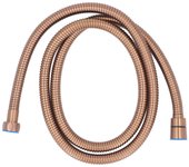 Manguera de ducha de agua fría y caliente con doble control de acero inoxidable, tubo flexible para calentador de agua de baño de 1,5 metros oro rosa