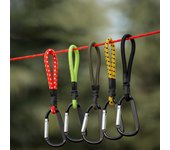 Cuerdas elásticas para acampar, hebillas para cuerdas elásticas para exteriores, durabilidad para tiendas de campaña, equipo para exteriores, sujeción One Size negro