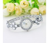 Reloj de pulsera para mujer con punta de trébol de cuatro hojas y diamantes, reloj de pulsera para mujer, reloj de regalo informal, joyería para mujer, relojero azul