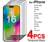 4 piezas para Apple iPhone 16 Pro Max vidrio templado HD Flim película protectora de pantalla para iPhone 16 15 14 13 12 11 Pro Max vidrio iphone 11 puro