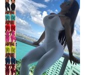 Mono Sexy elástico para mujer, ajustado, sin espalda, sin mangas, con recortes, levantamiento de glúteos, Yoga, Fitness, gimnasio S rojo