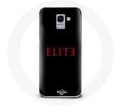 Coque pour Samsung Galaxy A8 2018 Elite Saison 5 Logo Rouge Fond Noir