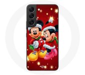 Coque maniacase pour Samsung Galaxy S21 FE Mickey Mouse et Minnie Mouse le jour de Noël