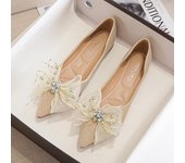 Bailarinas informales con lazo de piel sintética y punta puntiaguda para mujer, zapatos planos sin cordones para mujer, zapatos planos cómodos para el trabajo, bodas, bailes de graduación, zapatos planos elegantes 34 negro