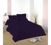 Housse de couette Prune 240 x 220 cm / 100% Coton / 57 Fils/cm² pour lit 2 places