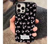 Funda para iPhone con lazo floral para 14 Pro Max, 13/11, XR, 12, 11, 15 Pro - Funda suave de lujo ligera para mujer Apple 15PROMAX