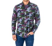 Camisa manga larga con cuello de solapa LMC033 para Hombre S varios colores