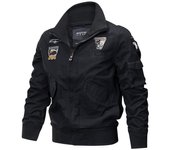 Chaqueta de cuello alto de algodón puro para hombre - Primavera/Otoño 2024, estilo militar informal XXXL verde del ejército