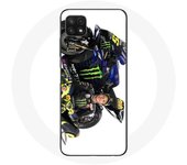 Coque pour Samsung Galaxy A22 5G Valentino Rossi Pilote de vitesse fond blanc
