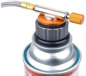 Adaptador de estufa de Camping, adaptador de propano, válvula Lindal, recipiente de butano, cilindro de Gas, 1 Uds. azul royal