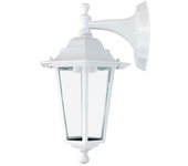 aplique farol de aluminio blanco modelo zurich 60w e27