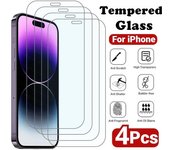 4 Uds vidrio Protector templado para iPhone 15 14 13 12 11 Pro Max Mini Protector de pantalla en iPhone 15 Plus X XR XS Max Glass Galaxy A01