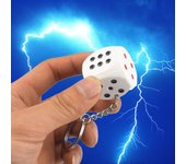 Juguete de descarga eléctrica Artículos novedosos Llavero Juguete de broma Dado Regalo de broma Artículos de truco Día de los inocentes Regalos blanco