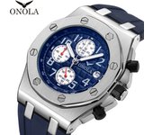 Nuevo reloj de lujo para hombre de marca superior con caja ONOLA, correa de silicona para hombre, relojes de cuarzo multifuncionales impermeables para hombre