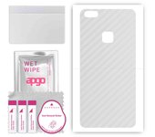 apgo Protective Skin Sticker for the back compatible with Huawei P10 Lite, Wrap Film, Foil, Vinyl - Pattern Transparent Carbon